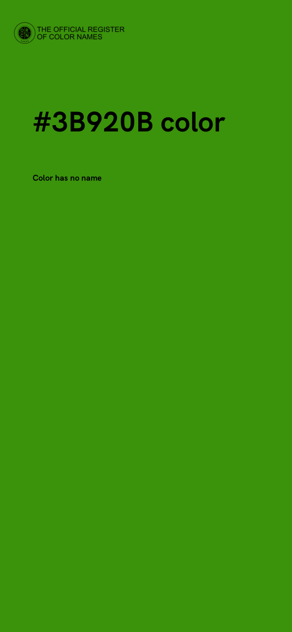 #3B920B color image