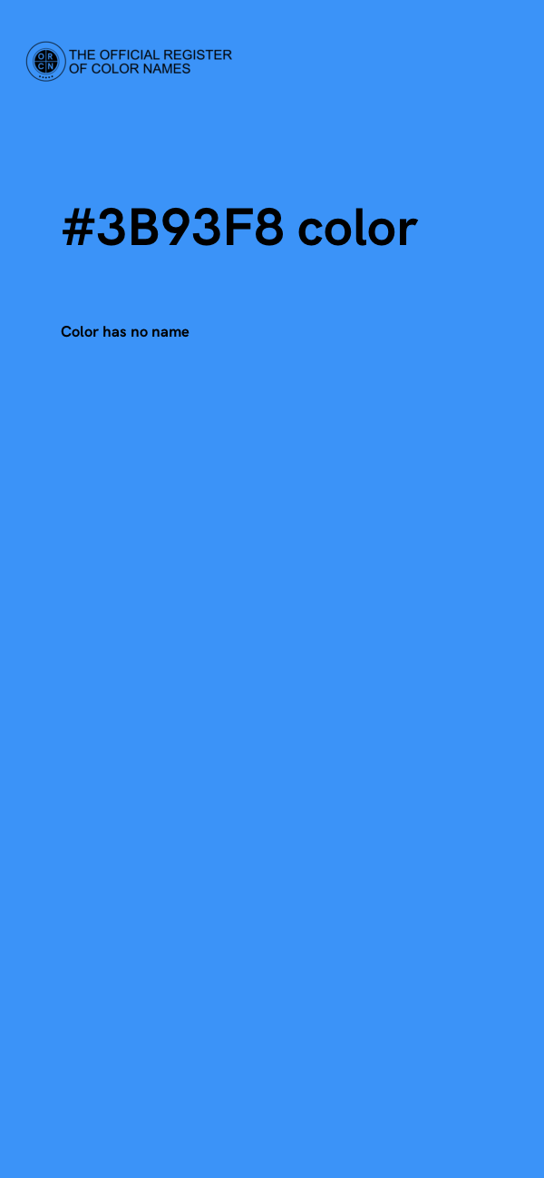 #3B93F8 color image