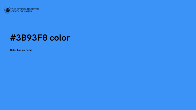 #3B93F8 color image