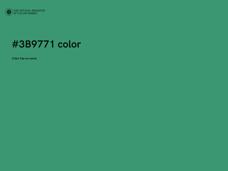#3B9771 color image