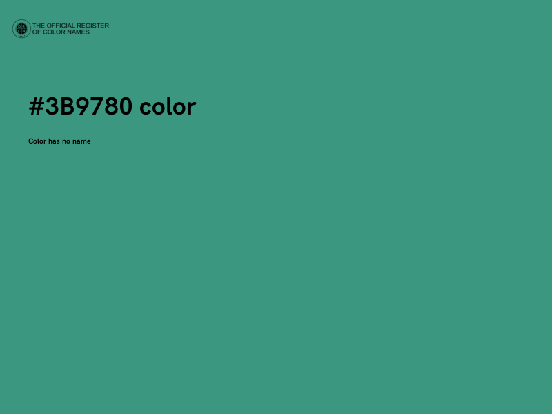 #3B9780 color image