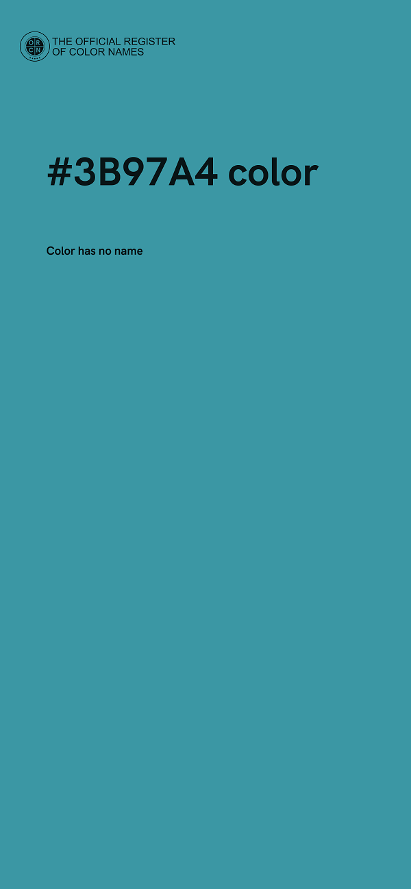 #3B97A4 color image