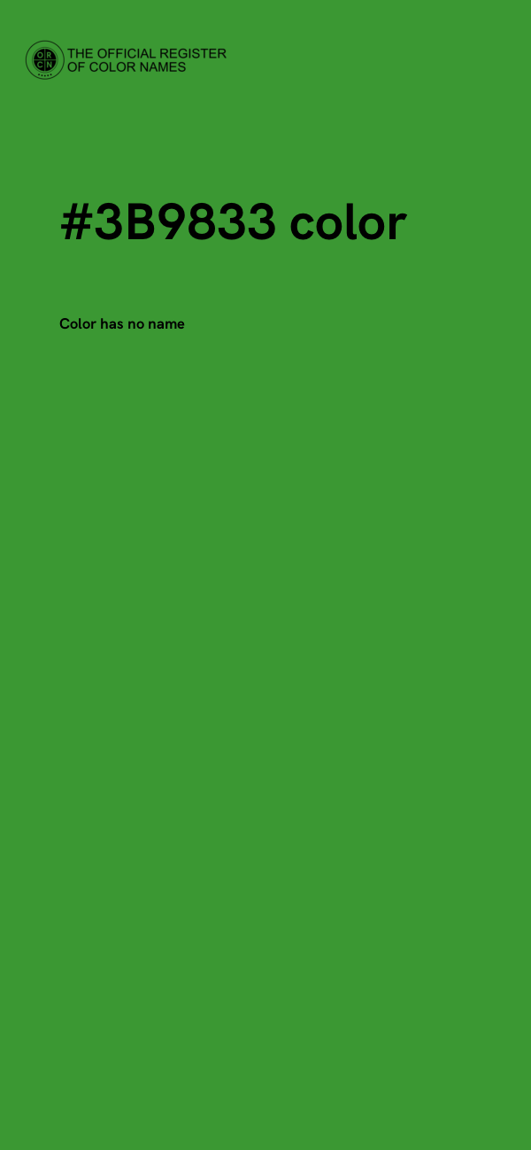 #3B9833 color image
