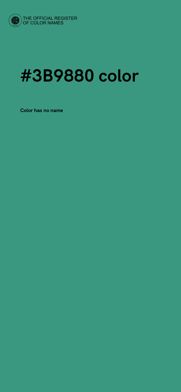 #3B9880 color image