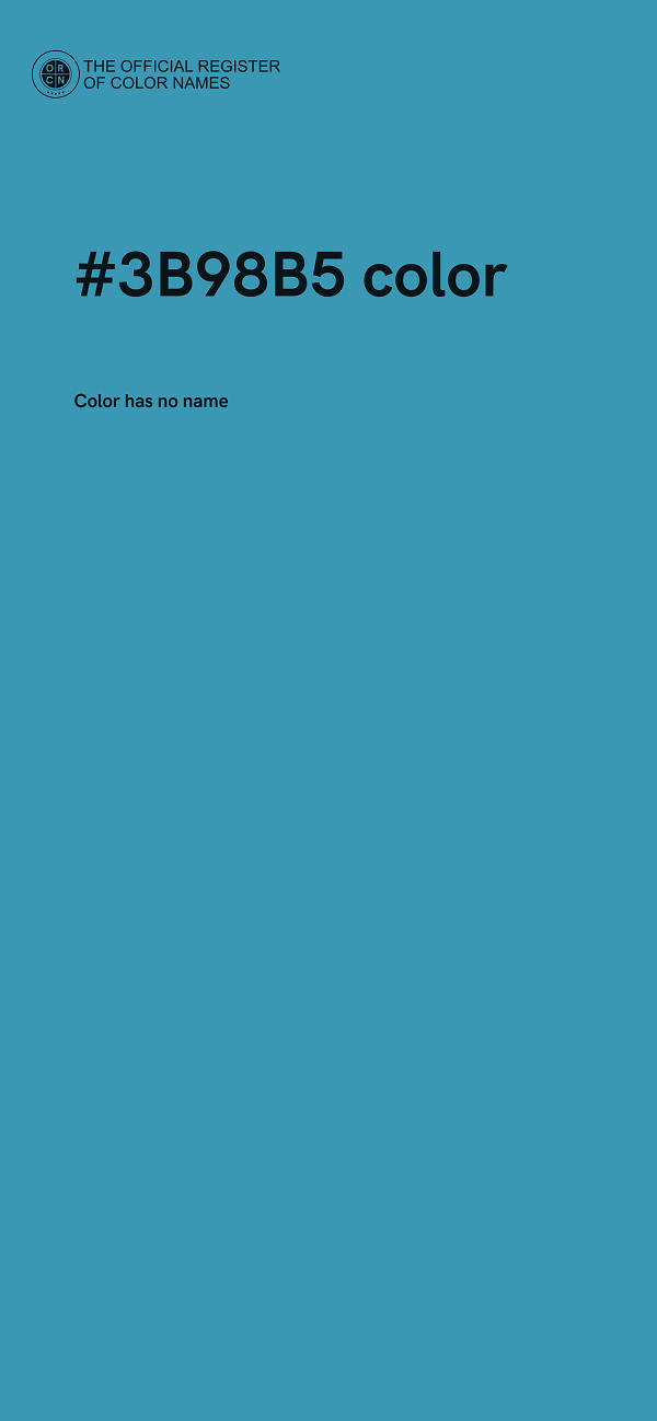 #3B98B5 color image