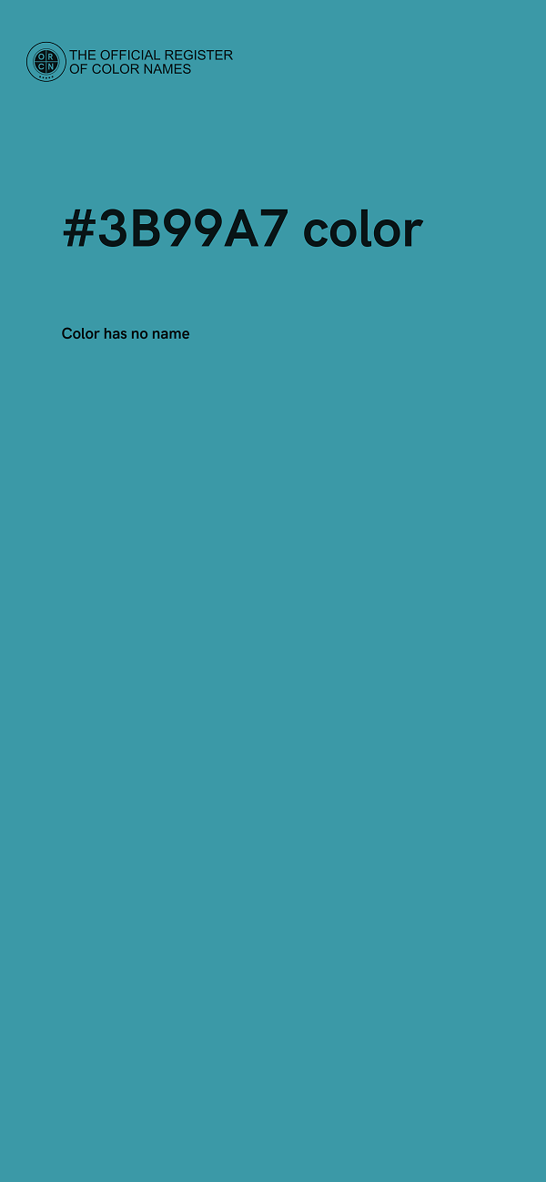 #3B99A7 color image