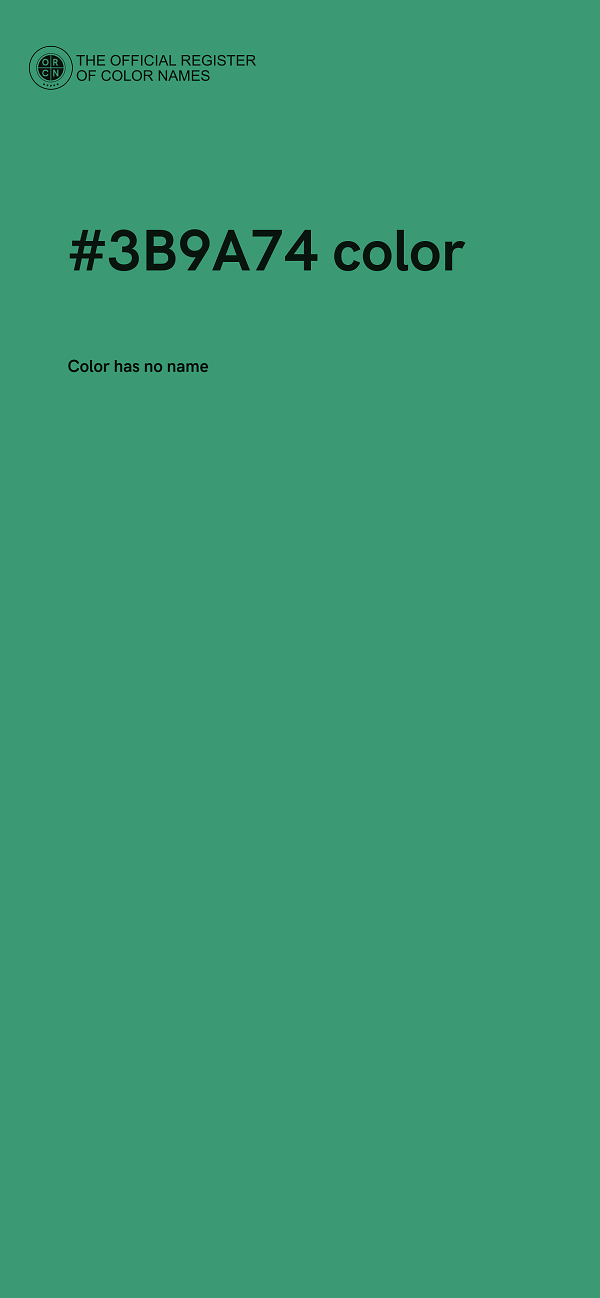 #3B9A74 color image