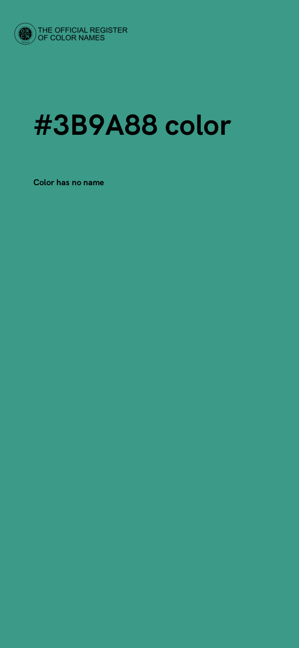 #3B9A88 color image