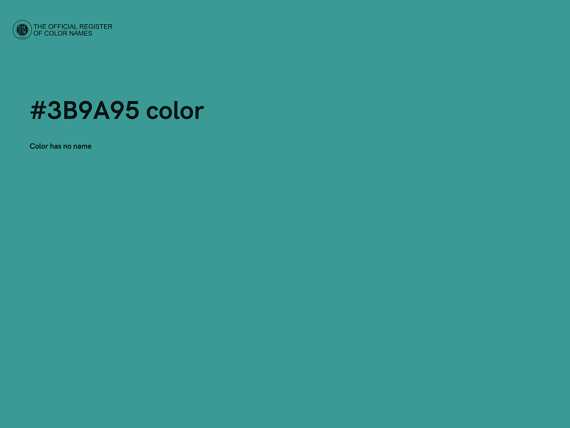 #3B9A95 color image