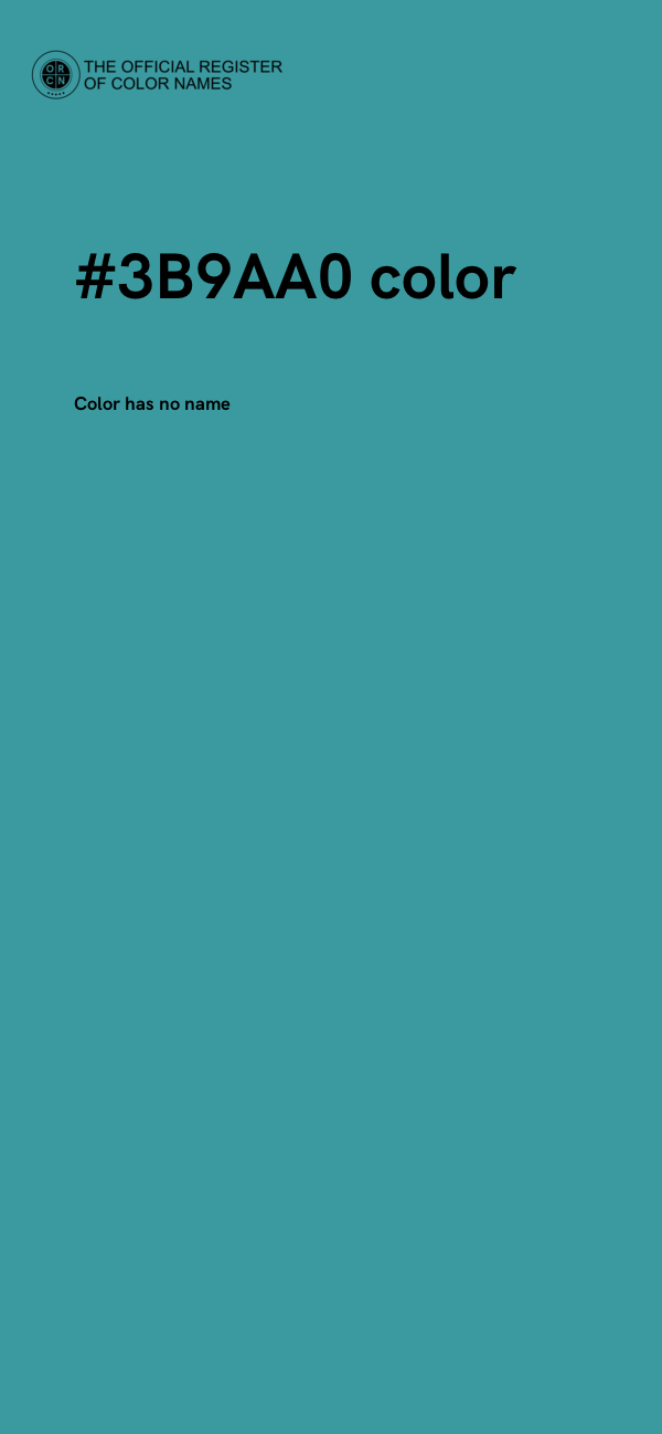 #3B9AA0 color image