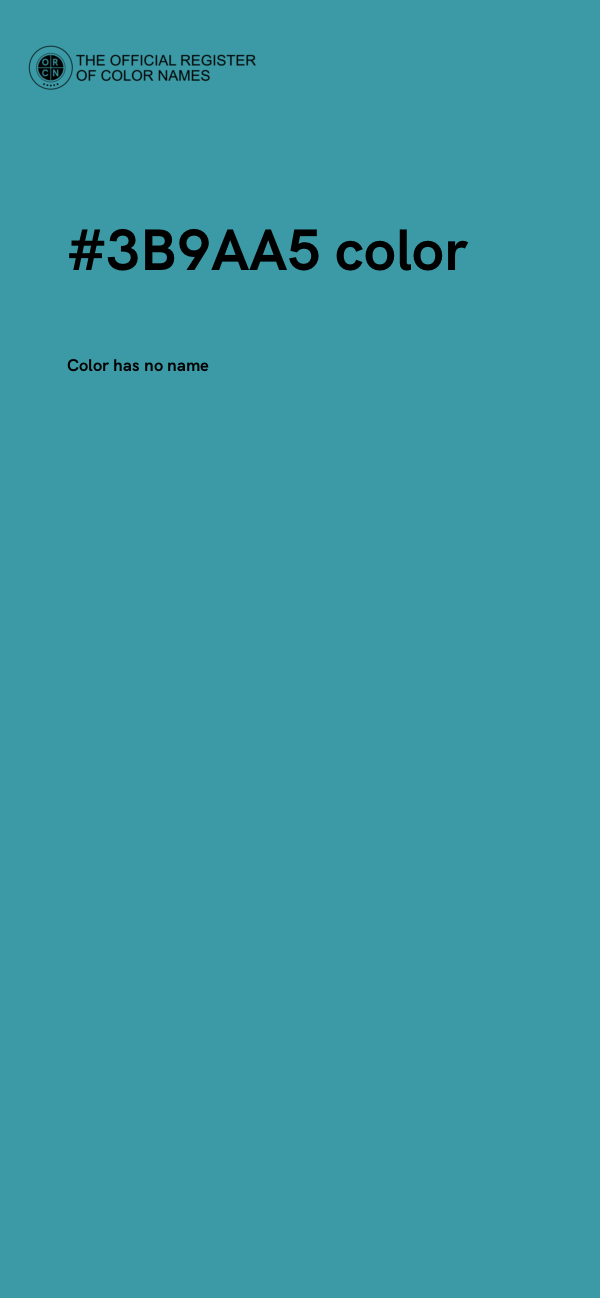 #3B9AA5 color image