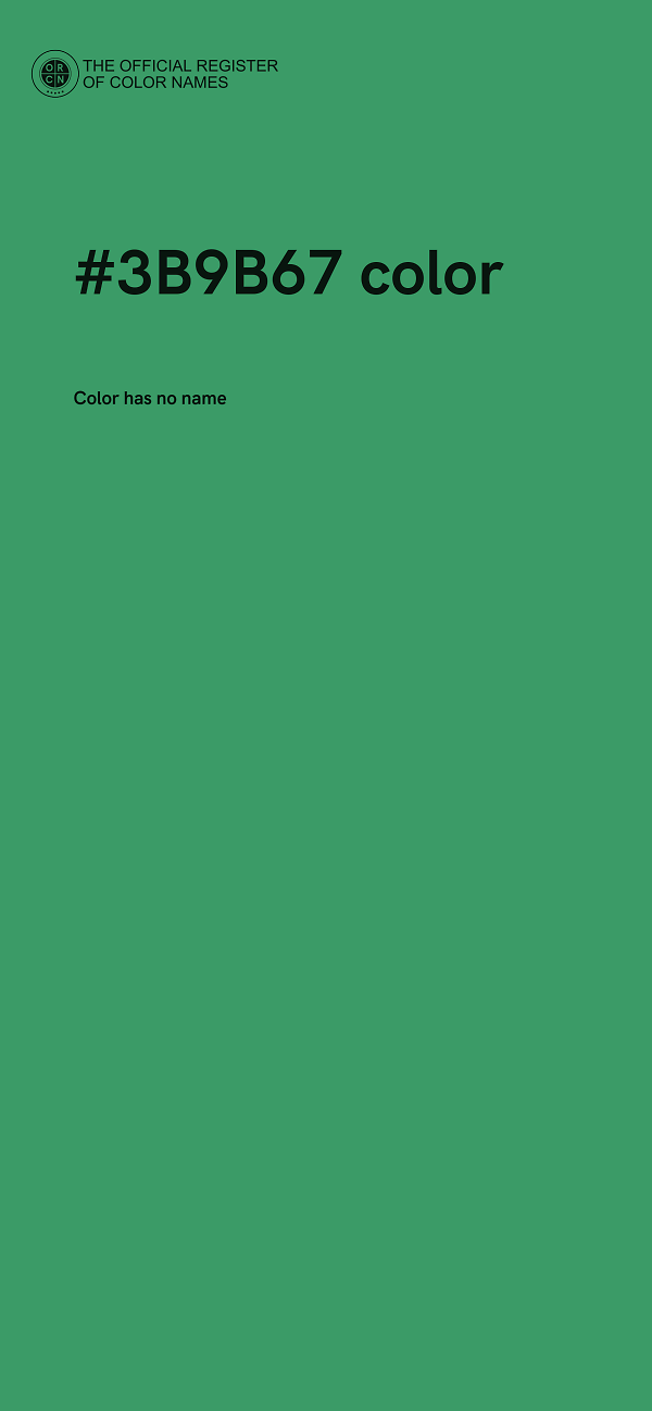 #3B9B67 color image
