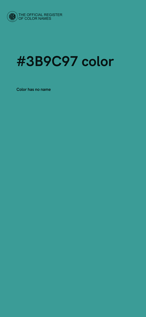 #3B9C97 color image
