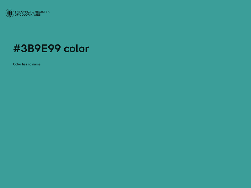 #3B9E99 color image