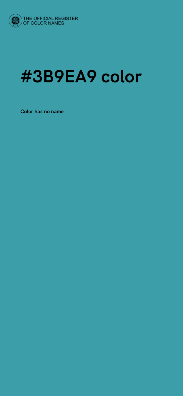 #3B9EA9 color image