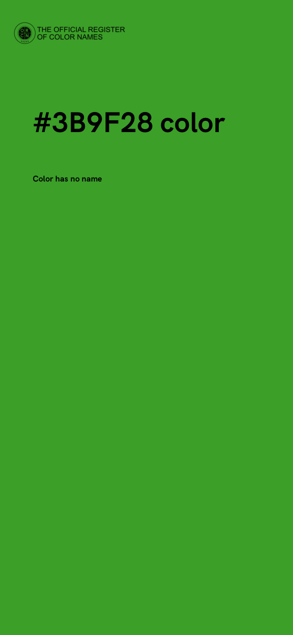 #3B9F28 color image