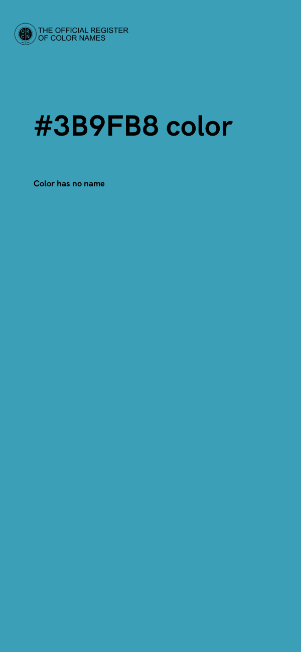 #3B9FB8 color image
