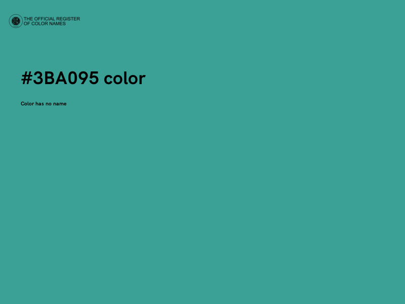#3BA095 color image