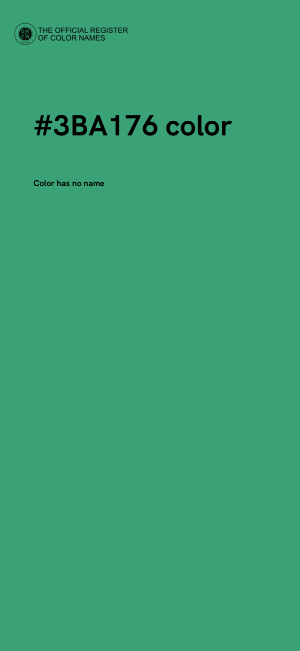 #3BA176 color image