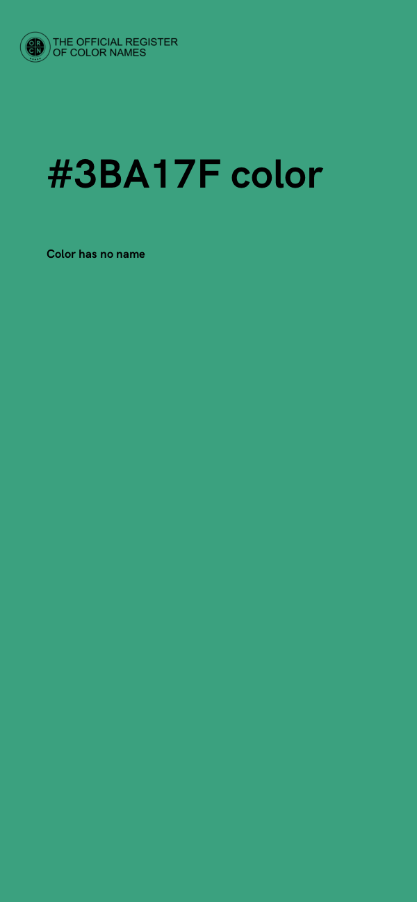 #3BA17F color image