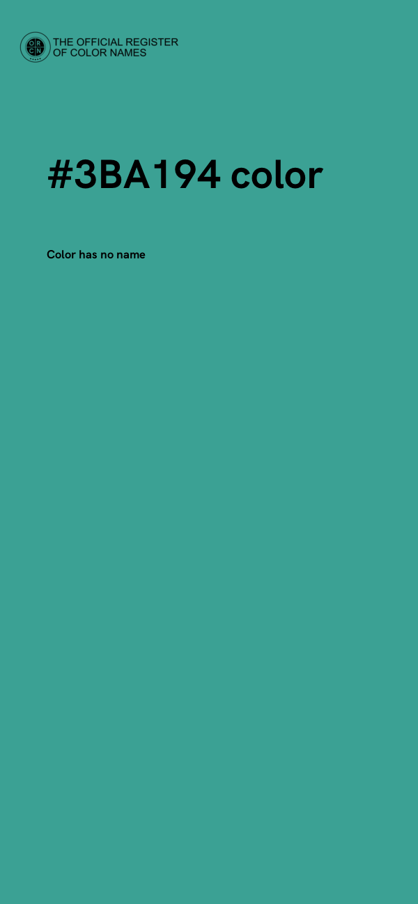 #3BA194 color image