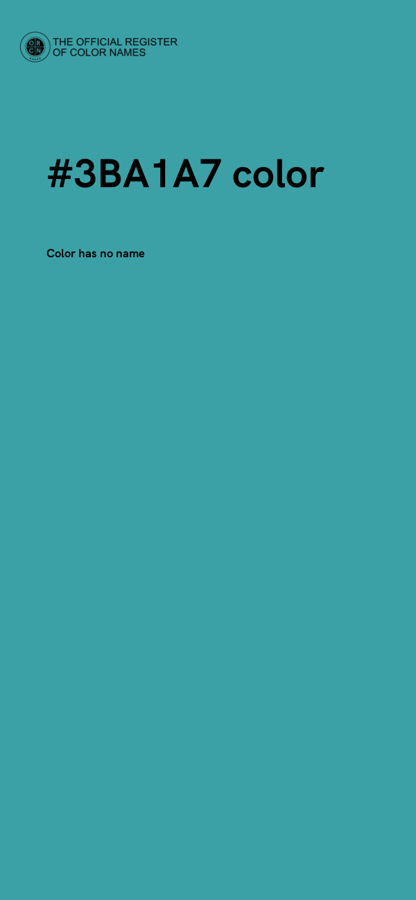 #3BA1A7 color image