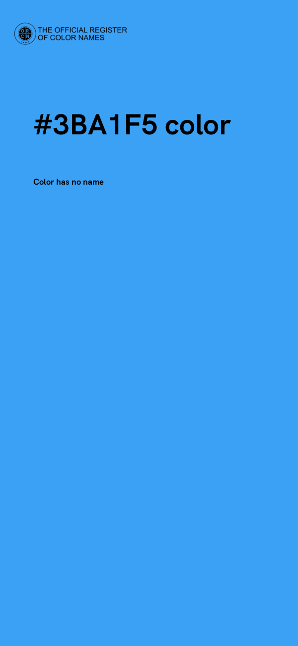 #3BA1F5 color image