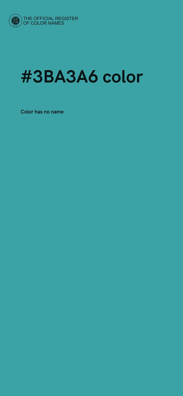 #3BA3A6 color image