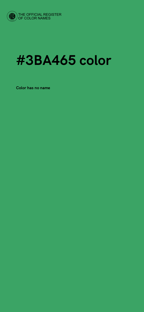 #3BA465 color image