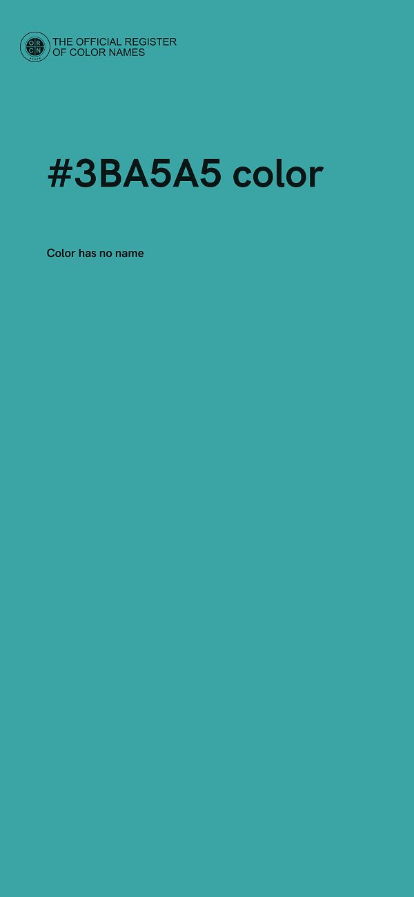 #3BA5A5 color image