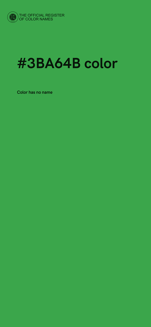 #3BA64B color image