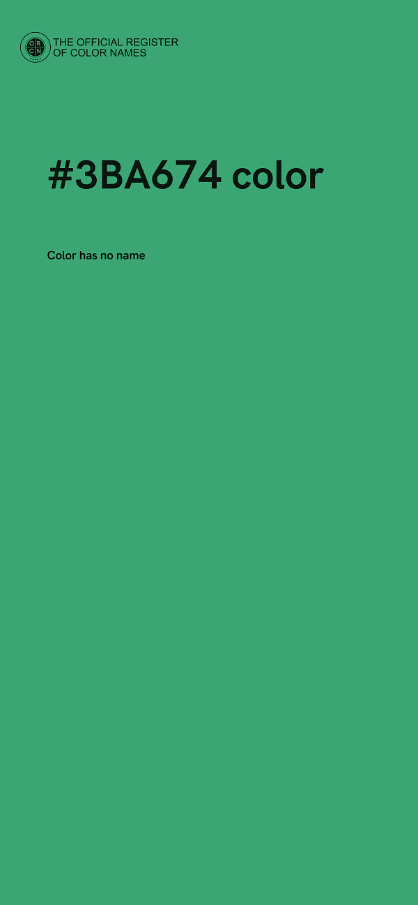 #3BA674 color image