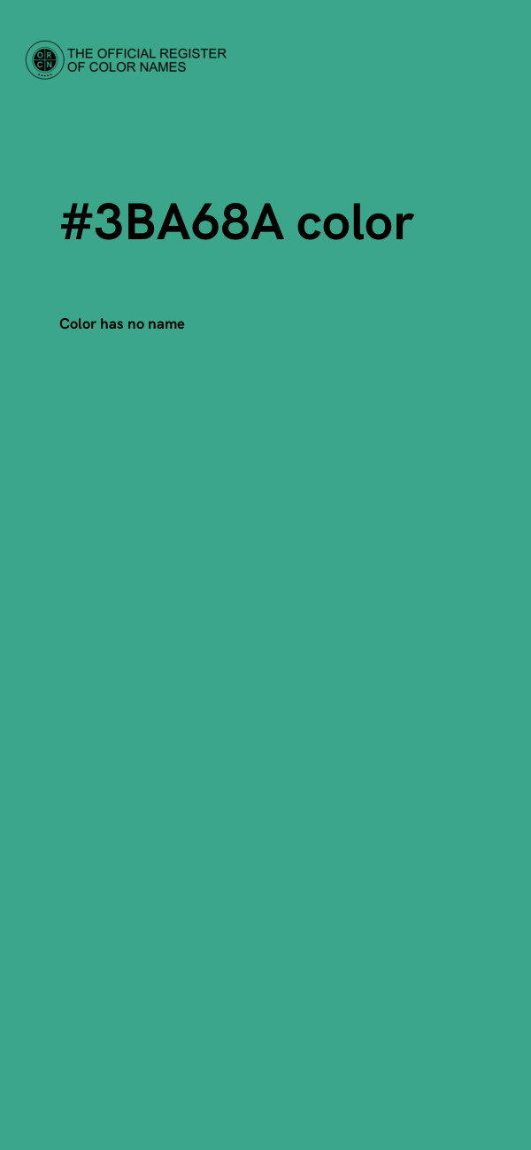 #3BA68A color image