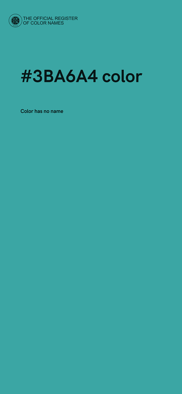 #3BA6A4 color image