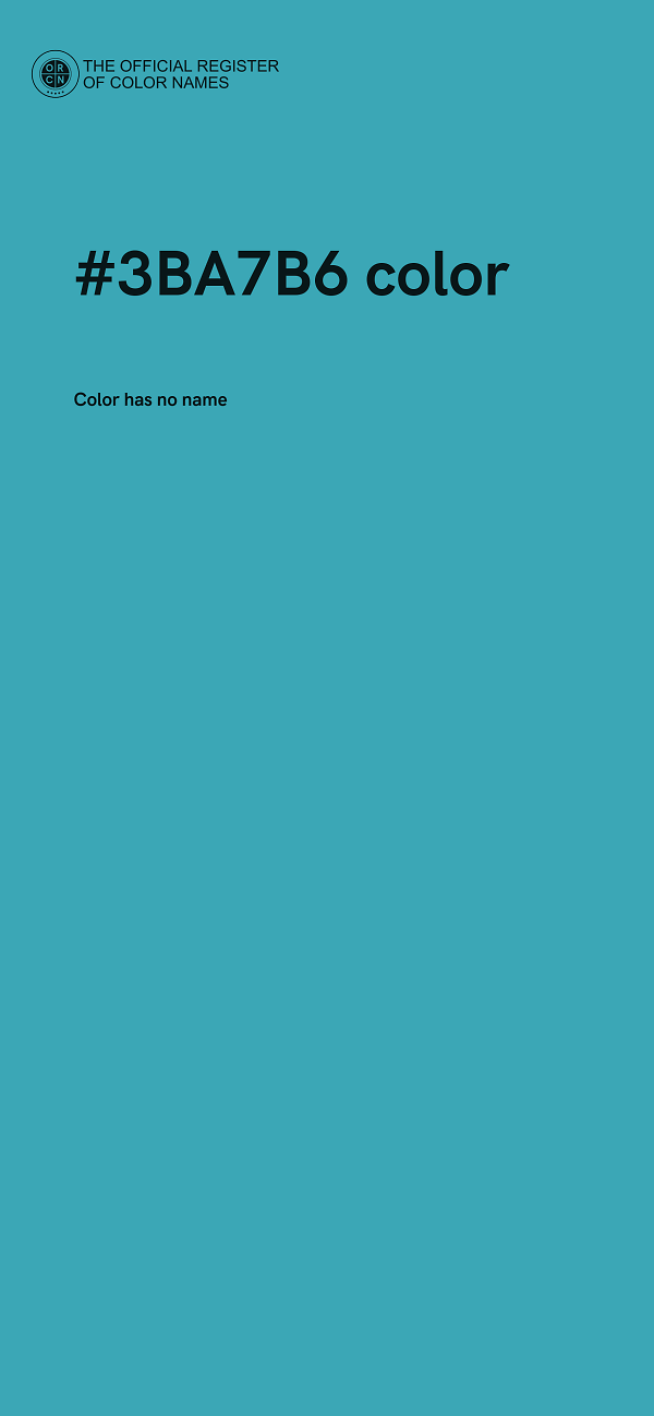 #3BA7B6 color image