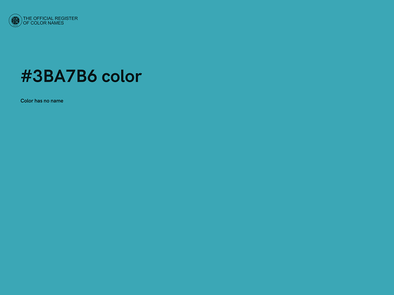 #3BA7B6 color image