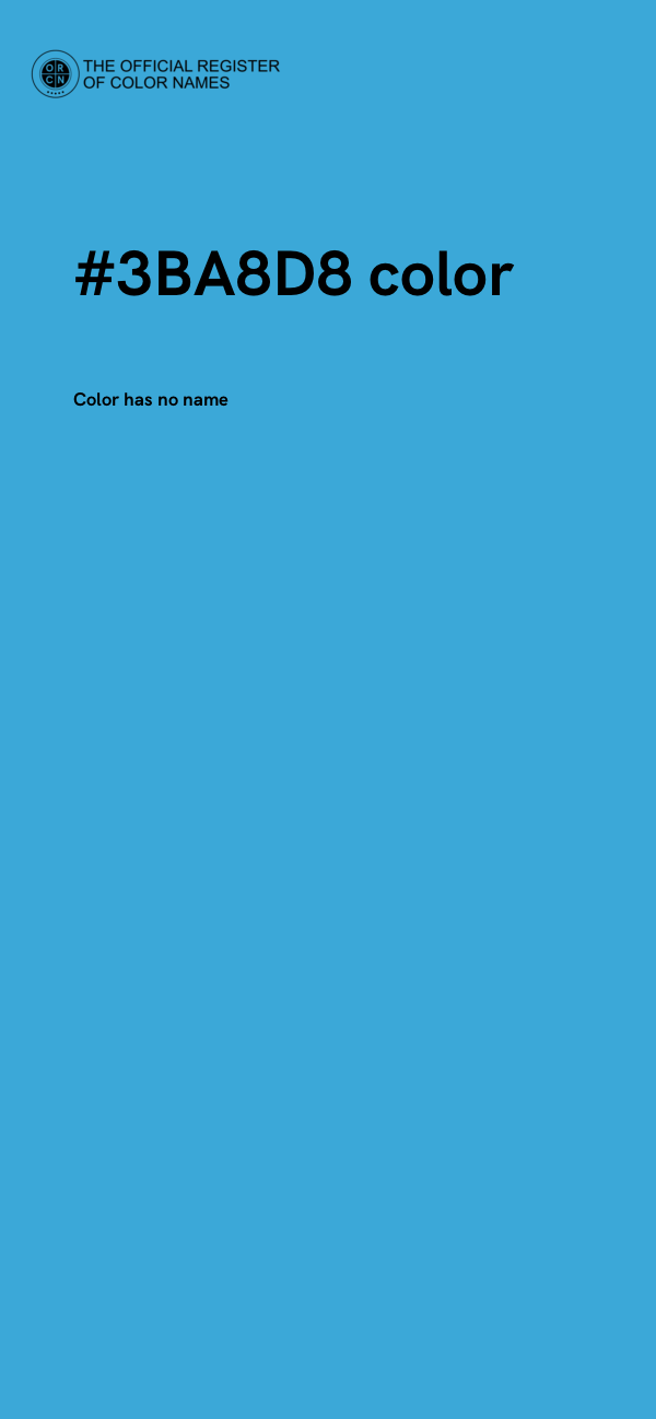 #3BA8D8 color image