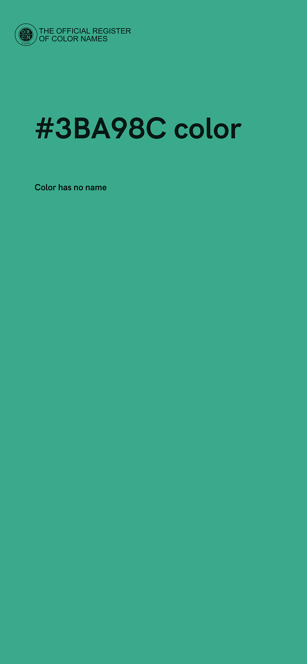 #3BA98C color image