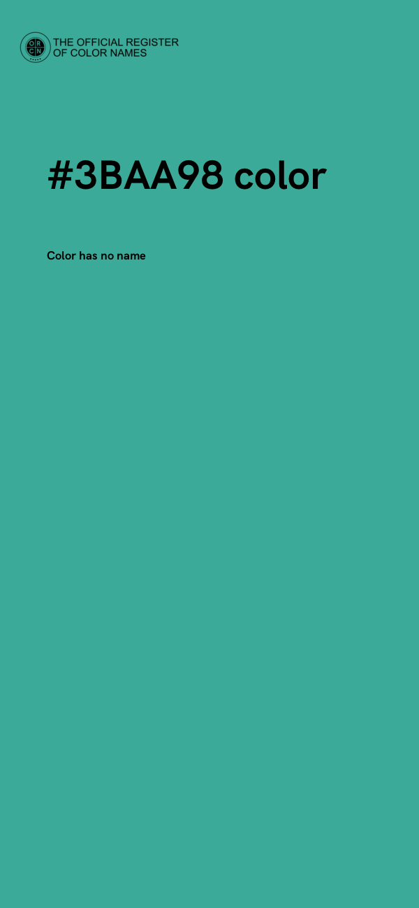#3BAA98 color image