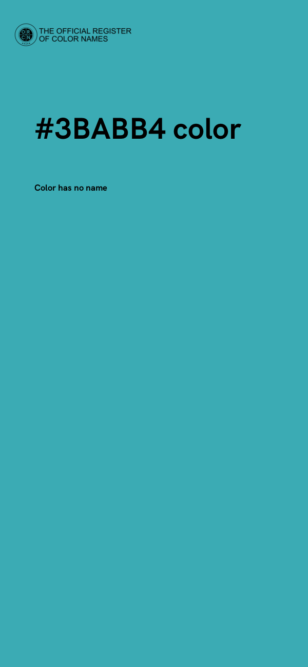 #3BABB4 color image