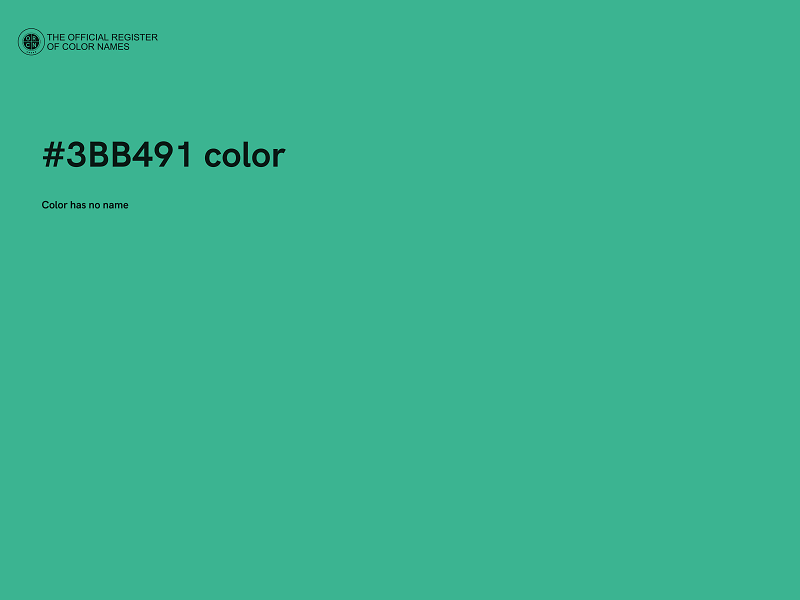 #3BB491 color image