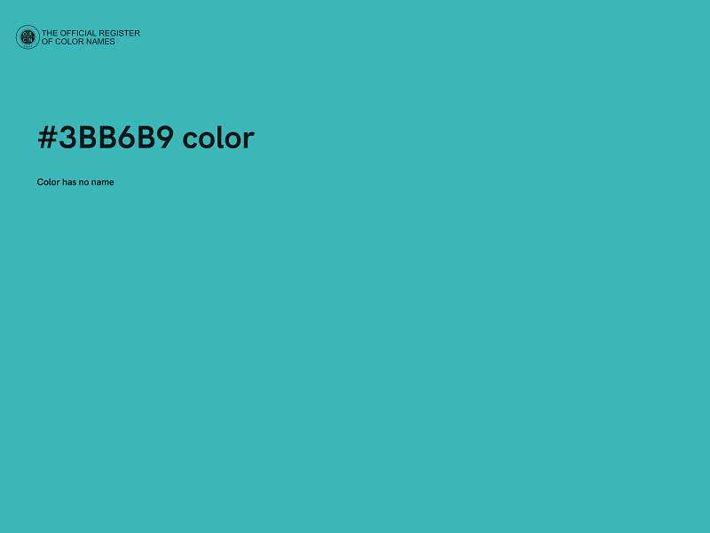 #3BB6B9 color image