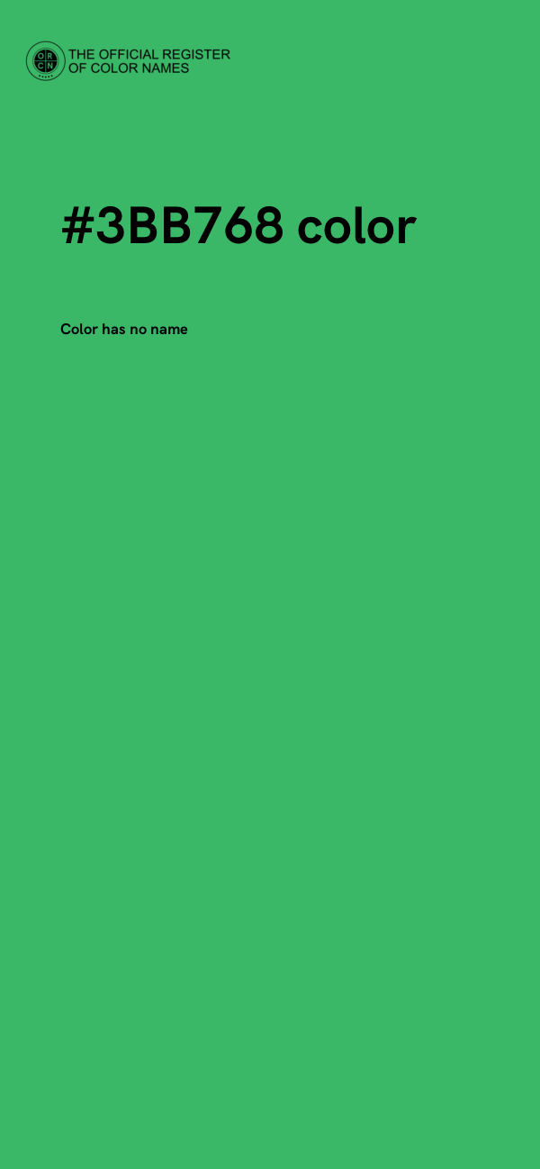 #3BB768 color image