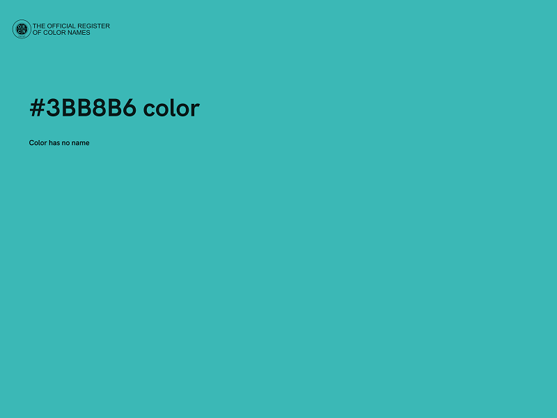 #3BB8B6 color image