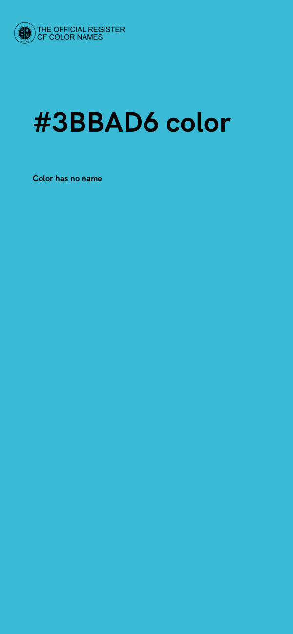 #3BBAD6 color image