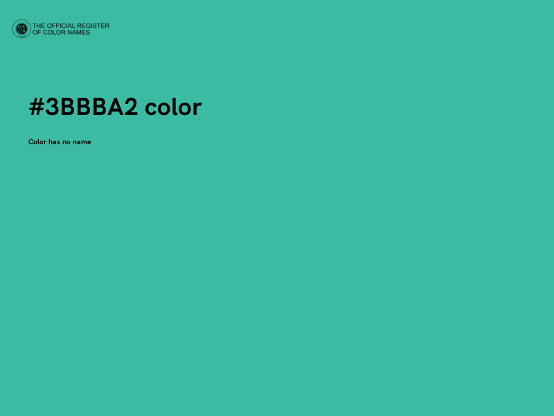#3BBBA2 color image