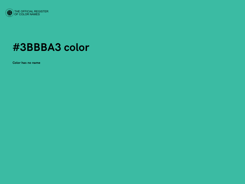 #3BBBA3 color image