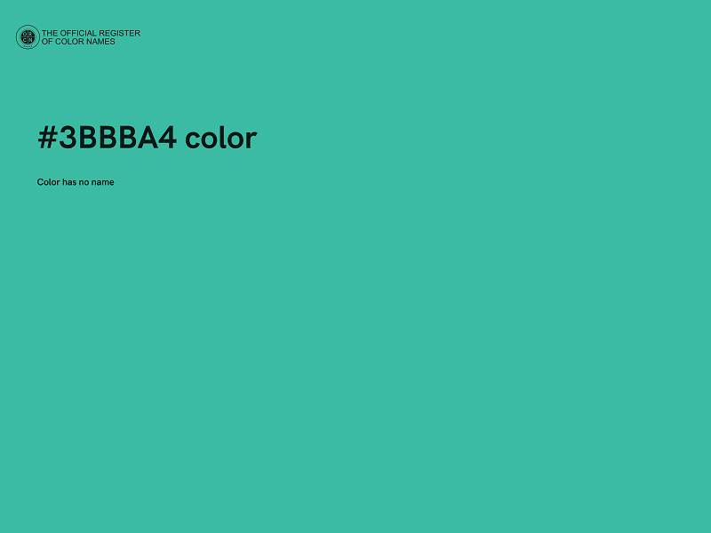 #3BBBA4 color image