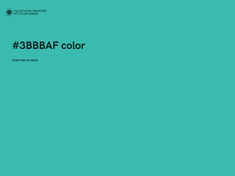 #3BBBAF color image