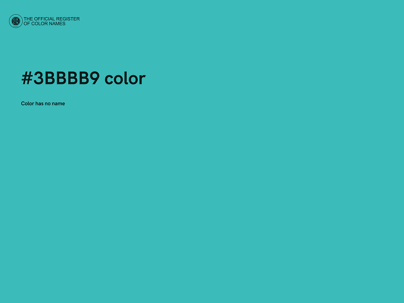 #3BBBB9 color image